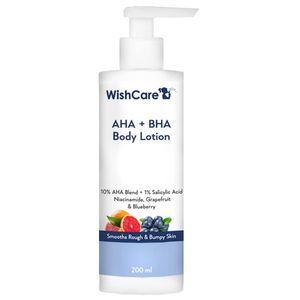 Wishcare AHA BHA Body Lotion with Niacinamide, Grapefruit & Blueberry 200ml